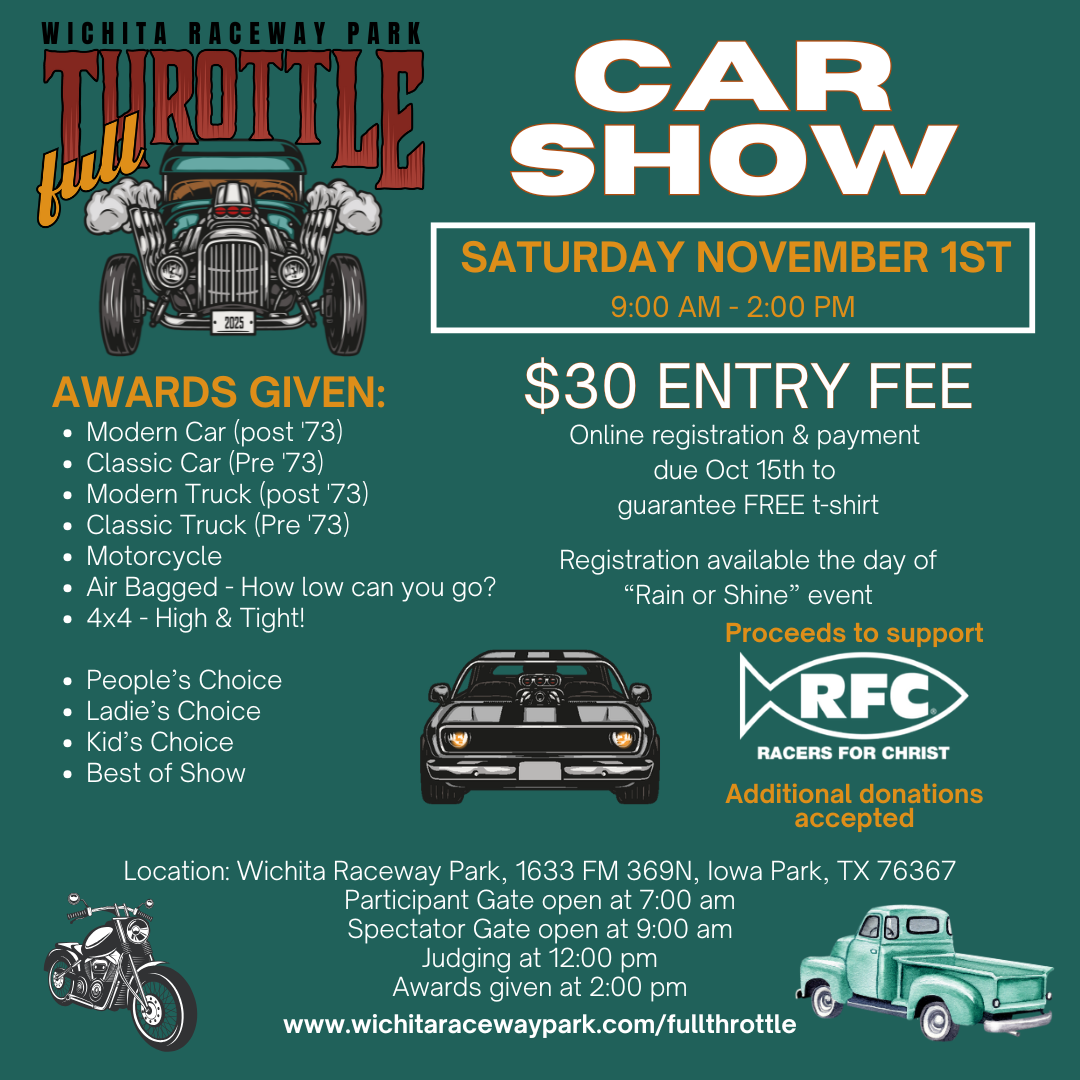 Full Throttle Car Show Registration